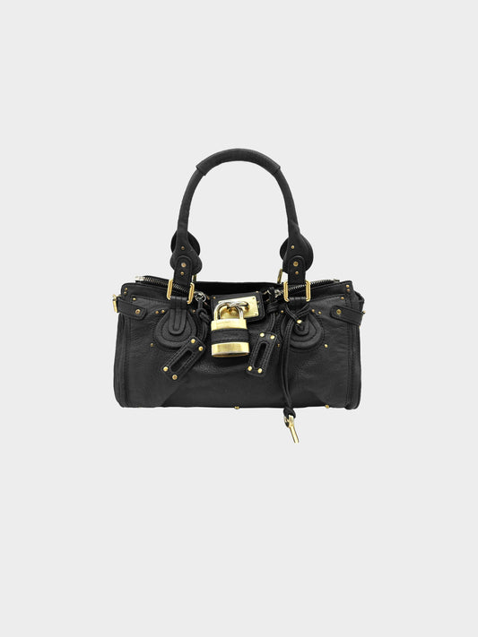 Chloe 2005 Black Leather Paddington Bag