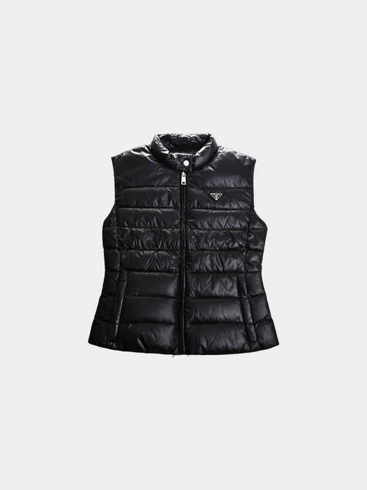 Prada Sport 2000s Black Nylon Gabardine Padded Vest