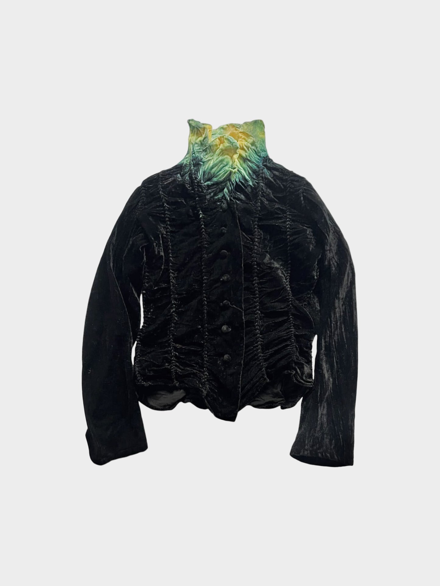 Yoshiki Hishinuma 1990s Rare Green to Black Gradient Dyed Shirt