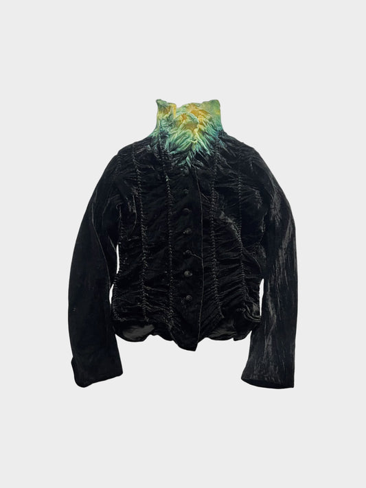 Yoshiki Hishinuma 1990s Rare Green to Black Gradient Dyed Shirt