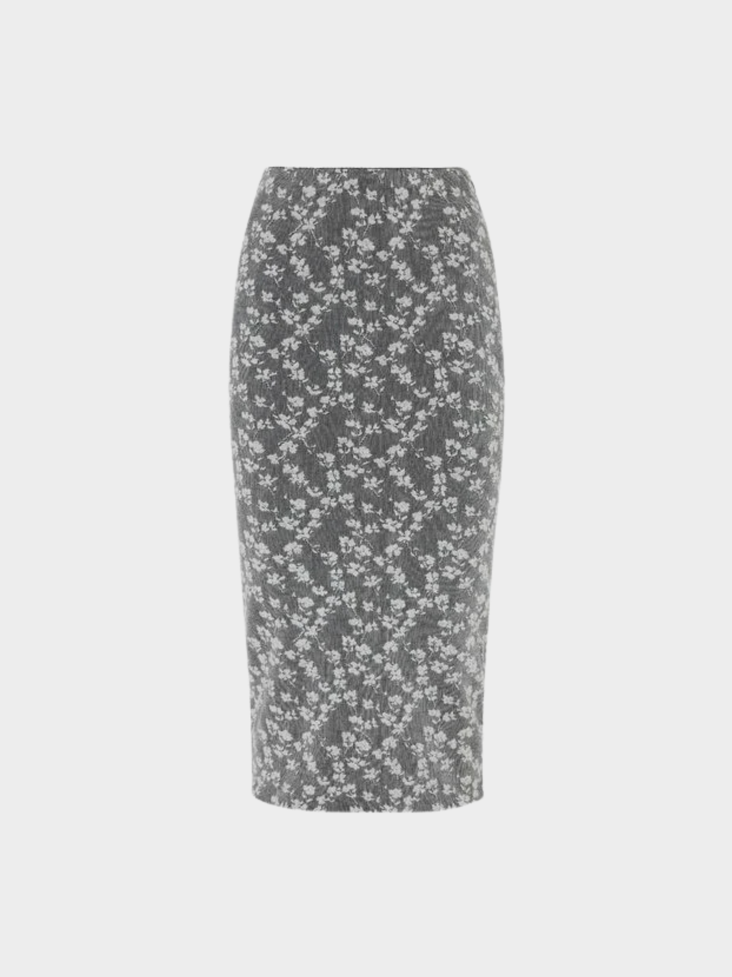 Fendi 2020s Black Cream Floral Jacquard 3/4 Length Skirt