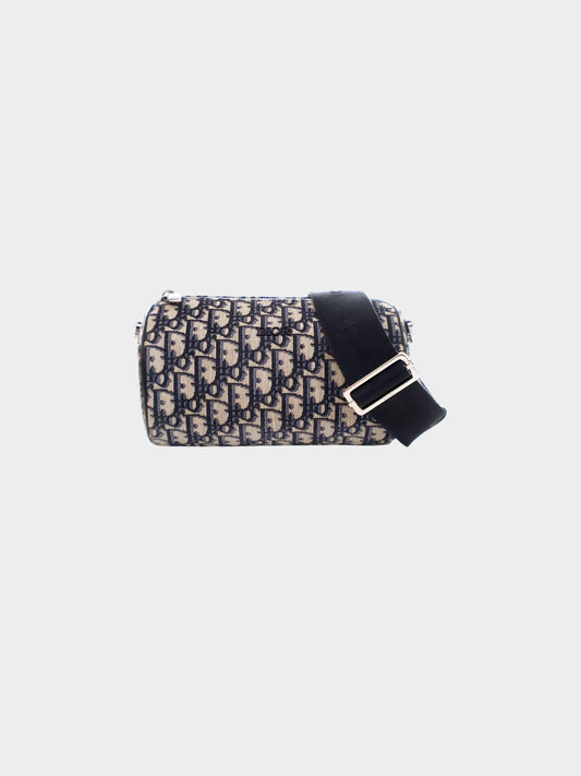 Christian Dior 2020 Navy Trotter Roller Messenger Bag