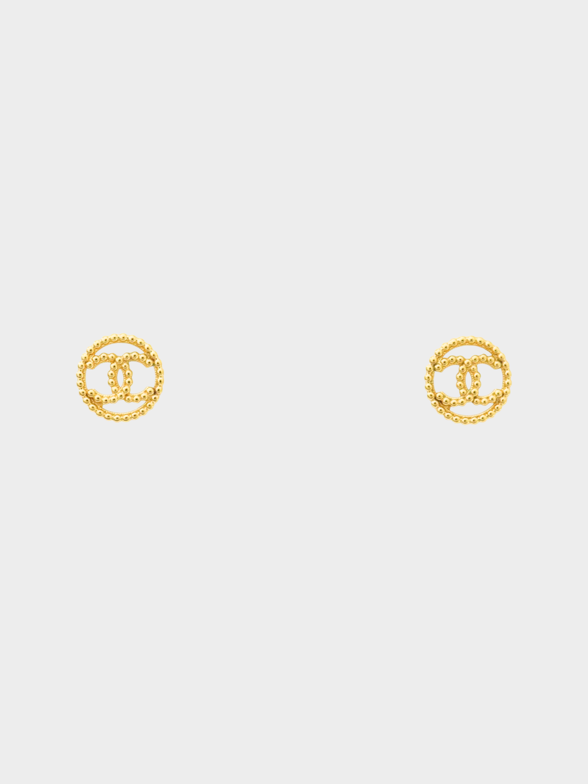 Chanel 2022 Gold Coco Round Earrings