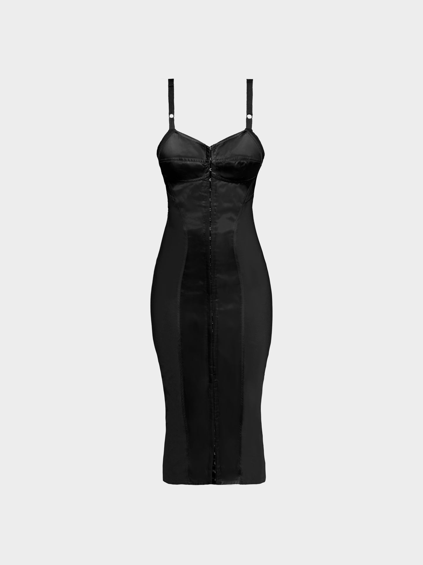 Dolce and Gabbana 2010s Black Fitted Corset Long Dress