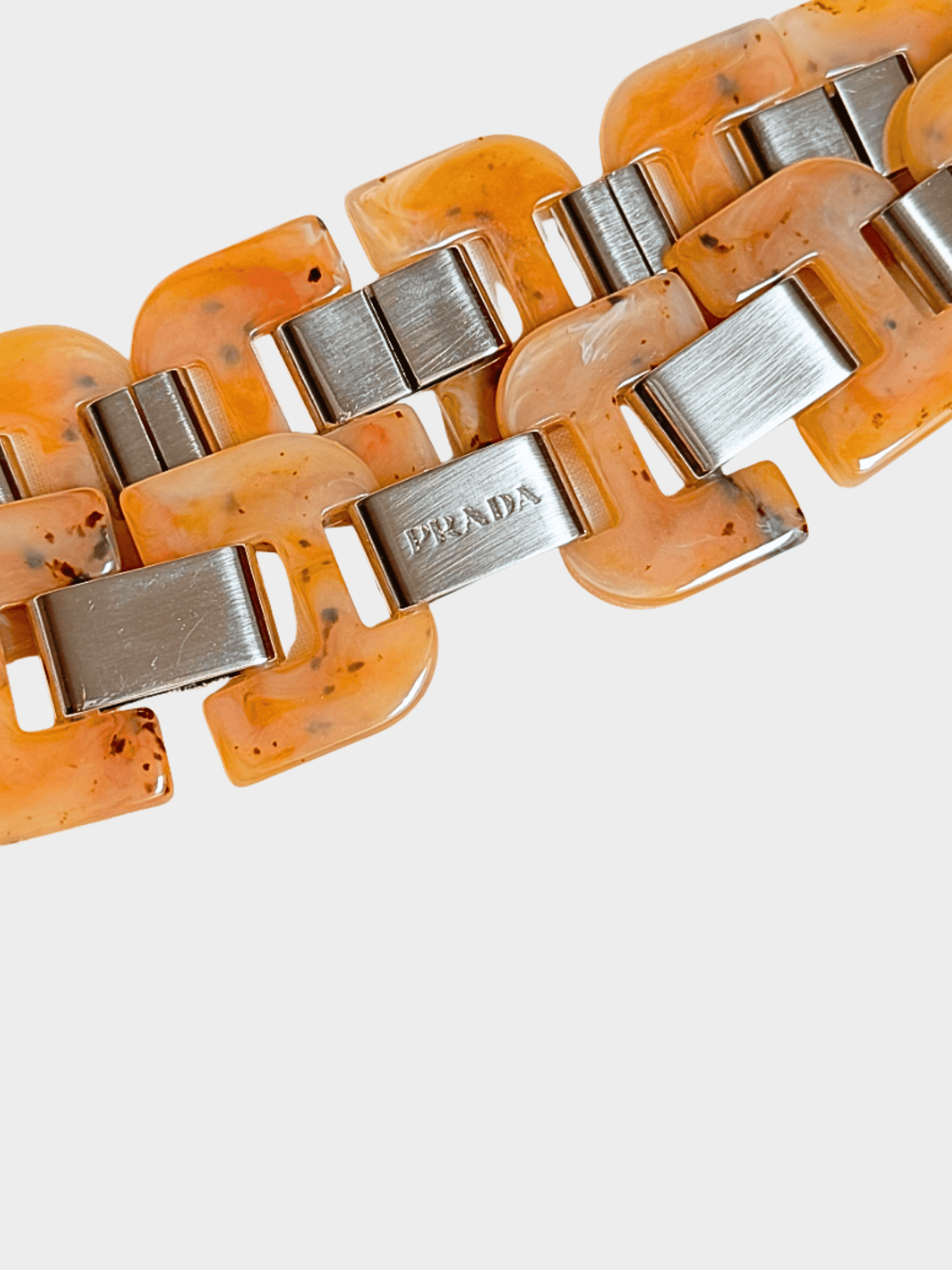 Prada 2000s Beige Resin Link Belt