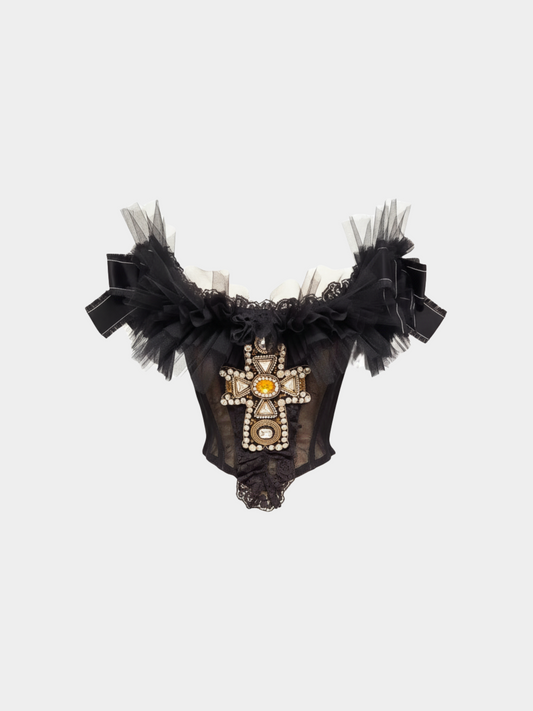 Dolce & Gabbana 2017 Black Spring Corset Top