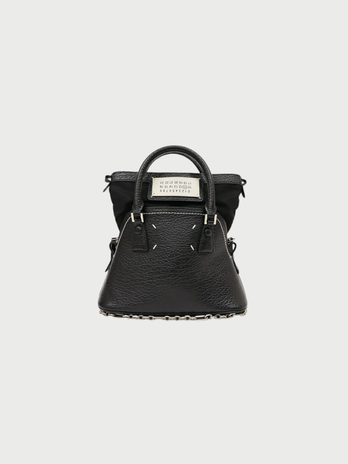 Maison Margiela 2010s Black Leather 5AC Micro Bag