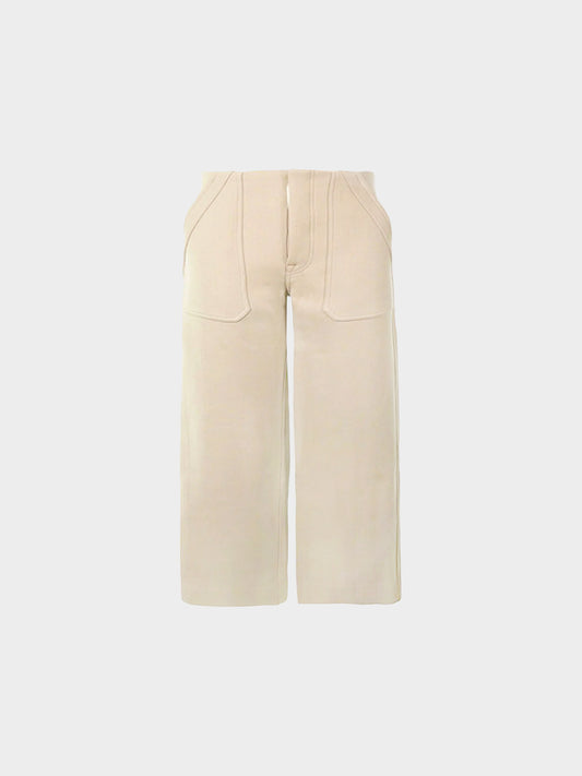 Céline by Phoebe Philo Mid-2010s Beige Wool Pants