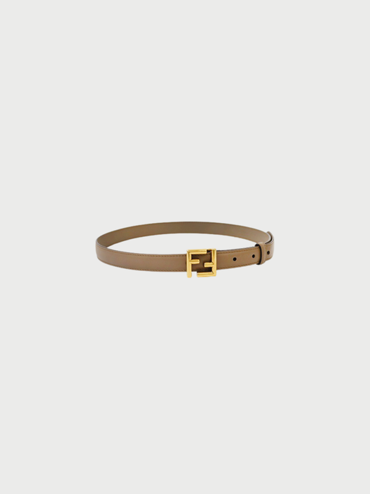 Fendi 2000s Graige Leather FF Logo Belt