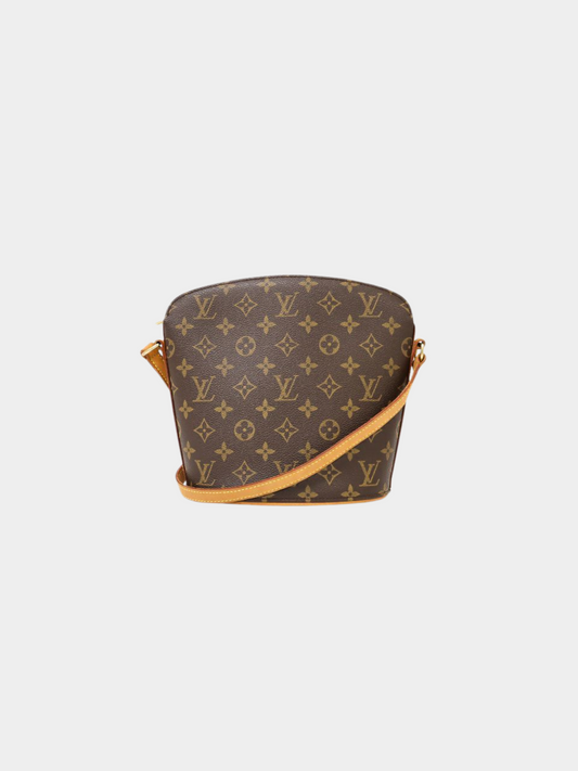 Louis Vuitton 2000s Brown Monogram PVC Drouot Shoulder Bag