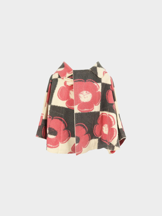 Comme des Garçons FW 2012 Runway Grey and Pink Floral Jacket
