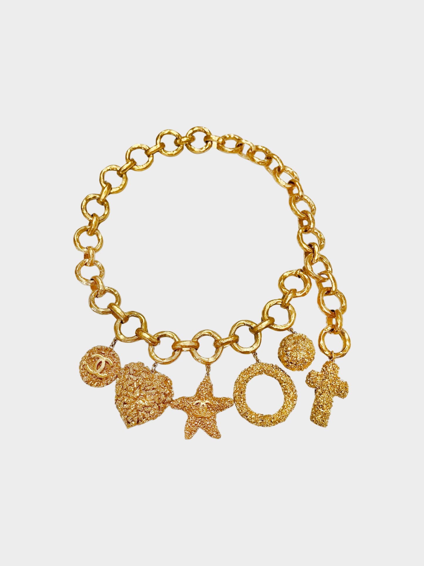 Chanel Cruise 1993 Gold Chunky Chain Link Charm Belt
