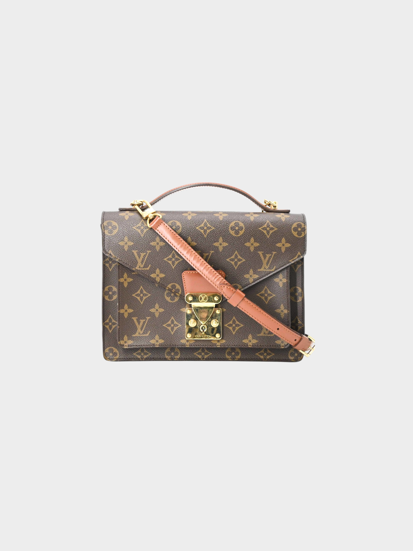 Louis Vuitton 1986 Brown Monogram Canvas Monceau 26 2-Way Bag