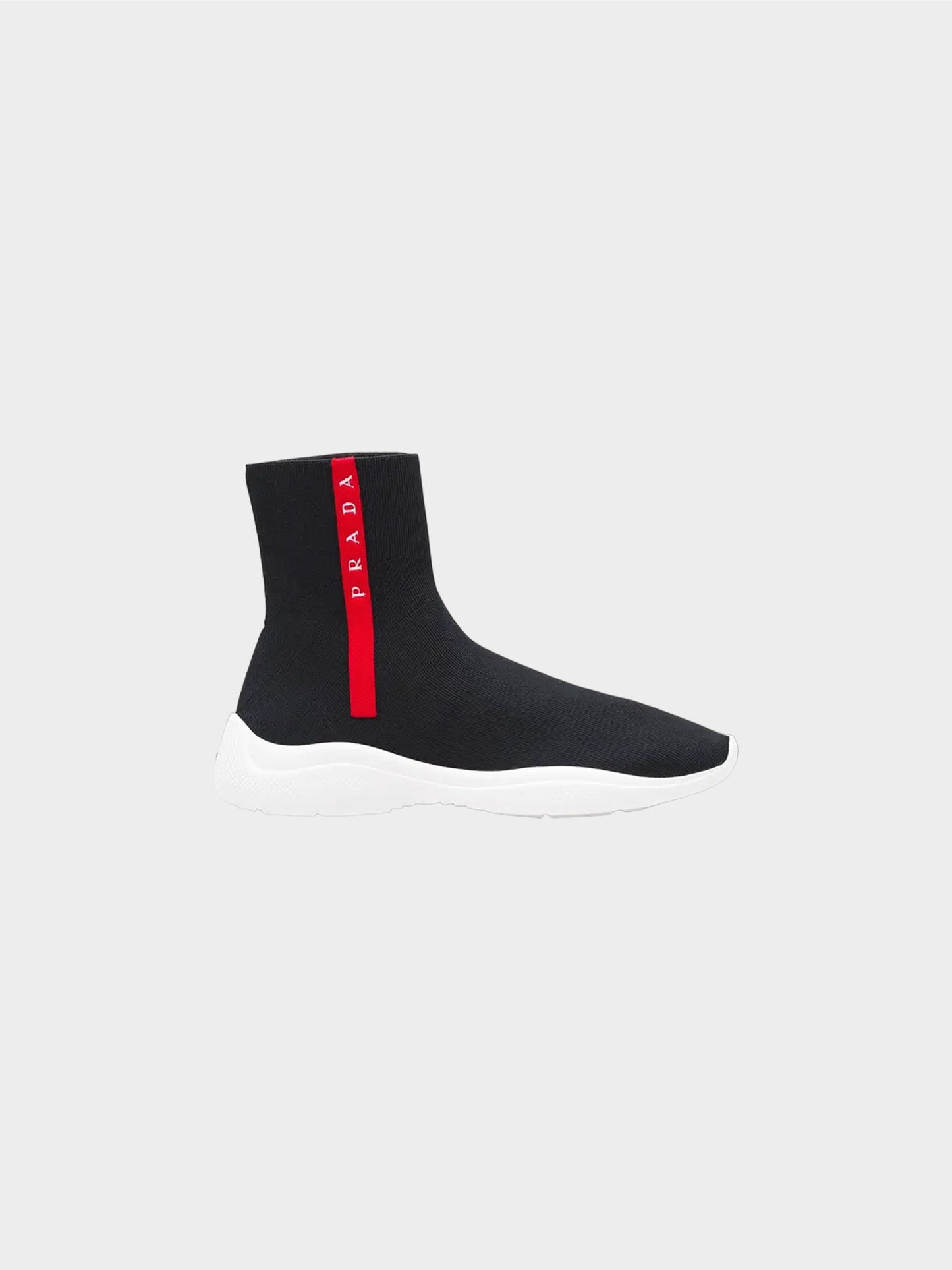 Prada Sport 2010s Black High Top Sock Sneakers