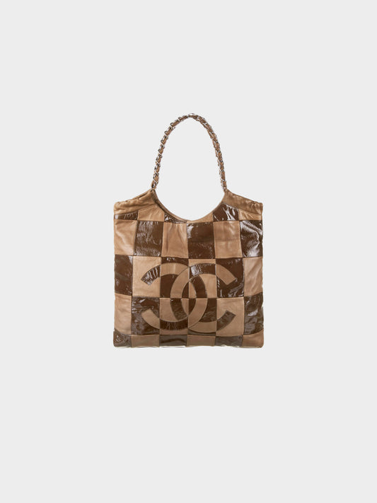 Chanel FW 2007 Brown  Patchwork Tote Bag