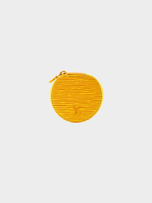 Louis Vuitton 2000s Yellow Epi Leather Ecrin Bijoux Jewelry Case