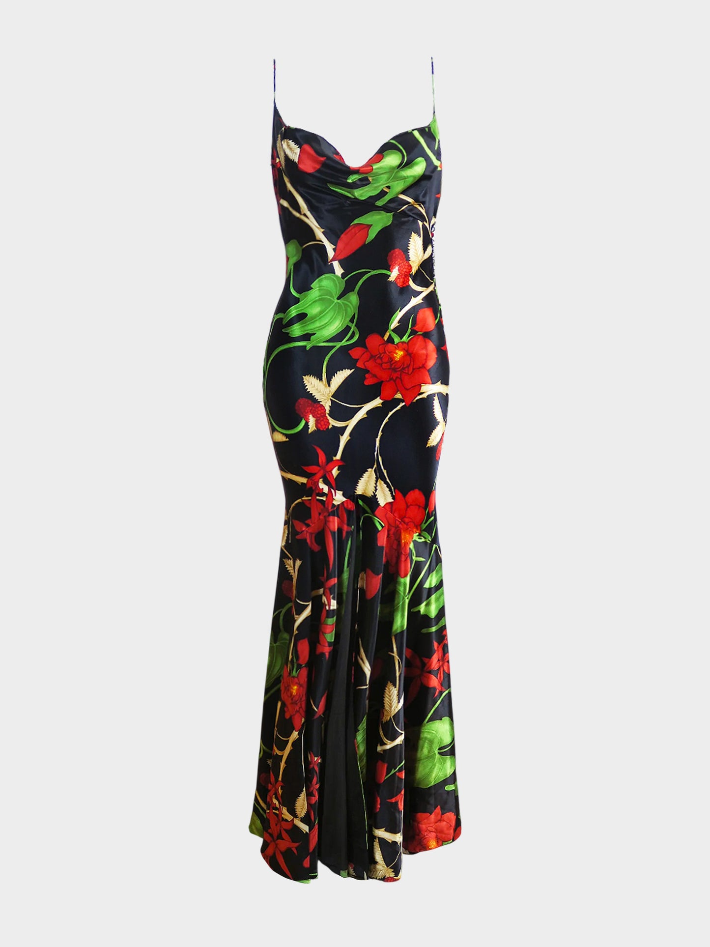 Christian Dior by John Galliano FW 2002 Floral Silk Maxi Dress