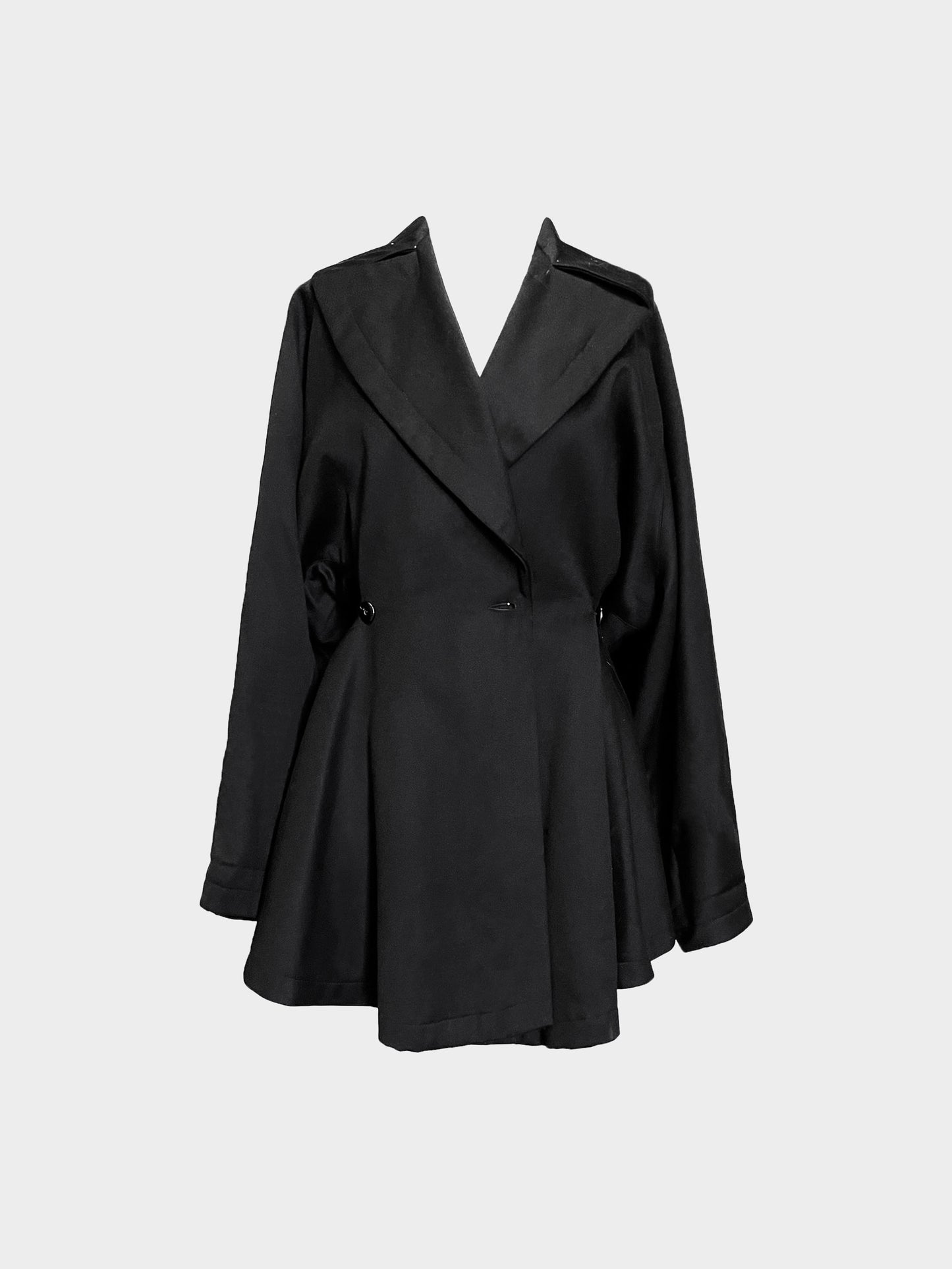 Azzedine Alaïa Late 1980s Black Wool Frock Coat
