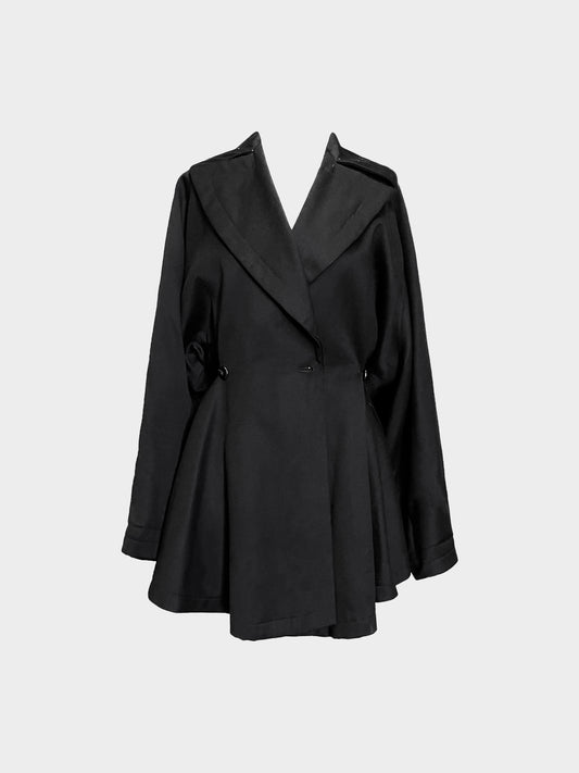 Azzedine Alaïa Late 1980s Black Wool Frock Coat