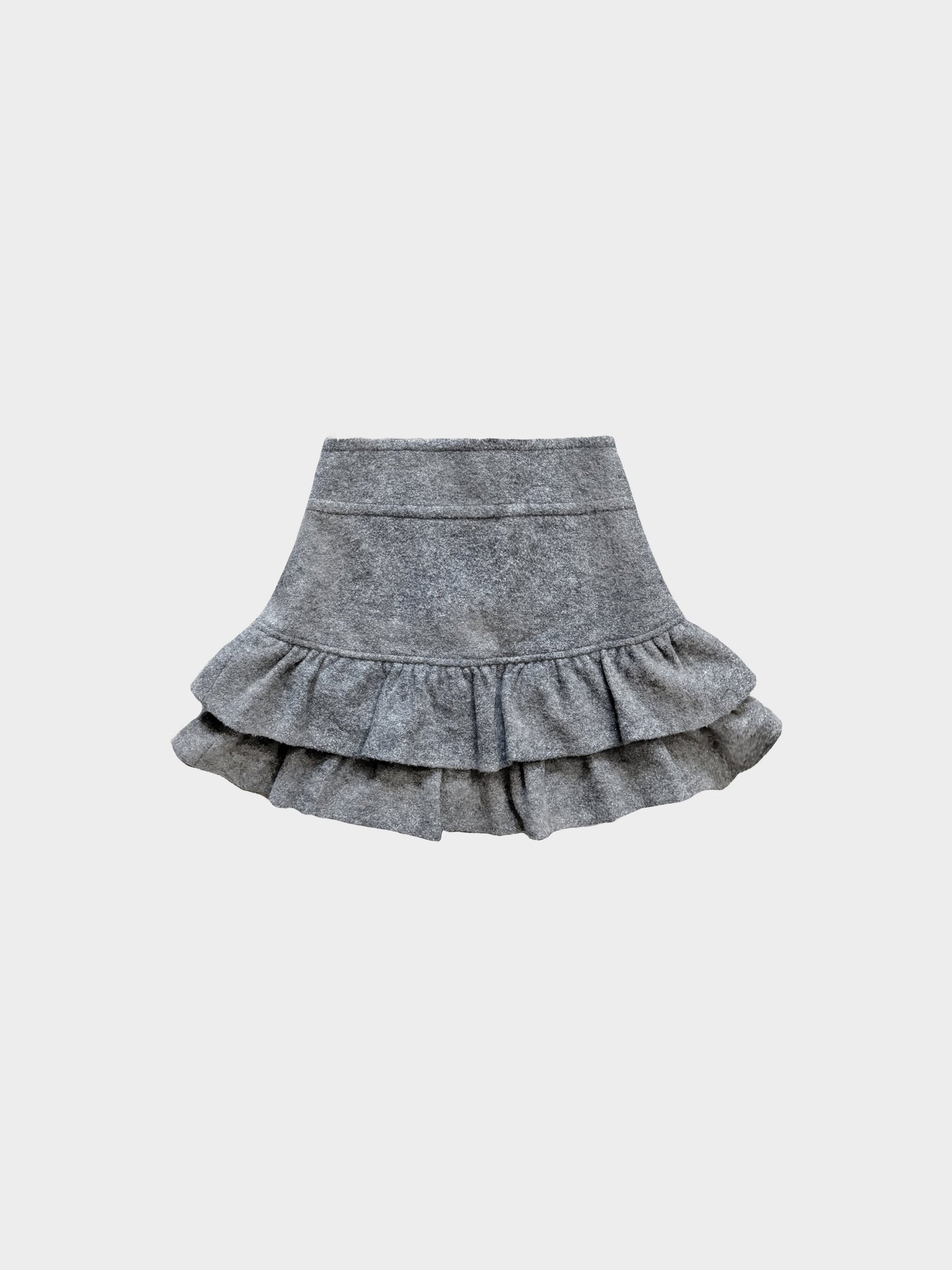 Burberry Blue Label 2000s Grey Wool Ruffled Mini Skirt