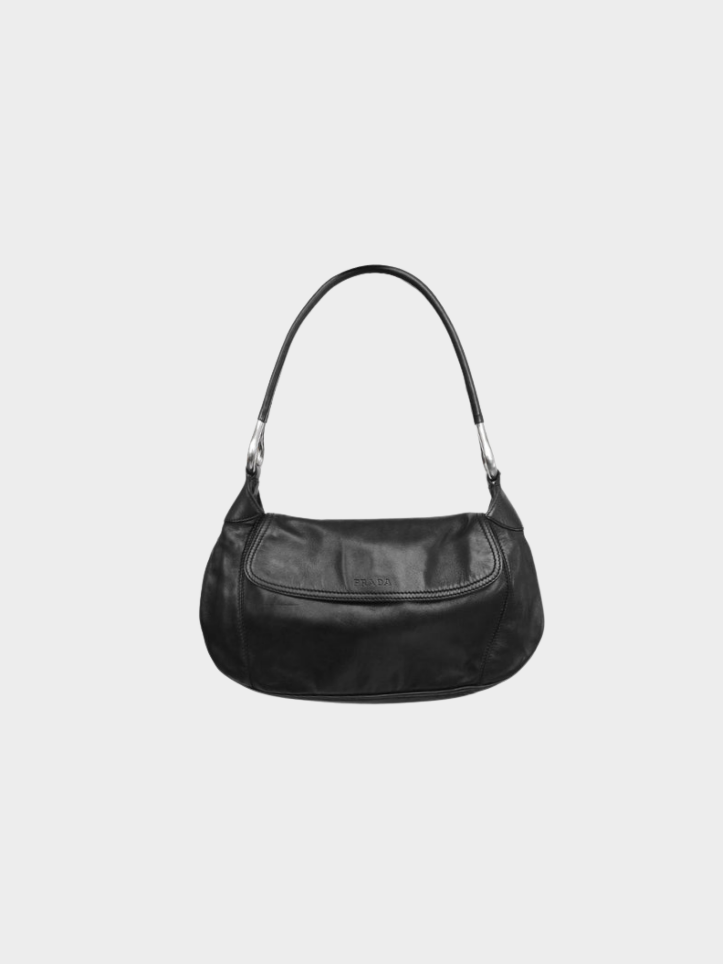 Prada SS 2003 Black Nappa Leather Drop Bag