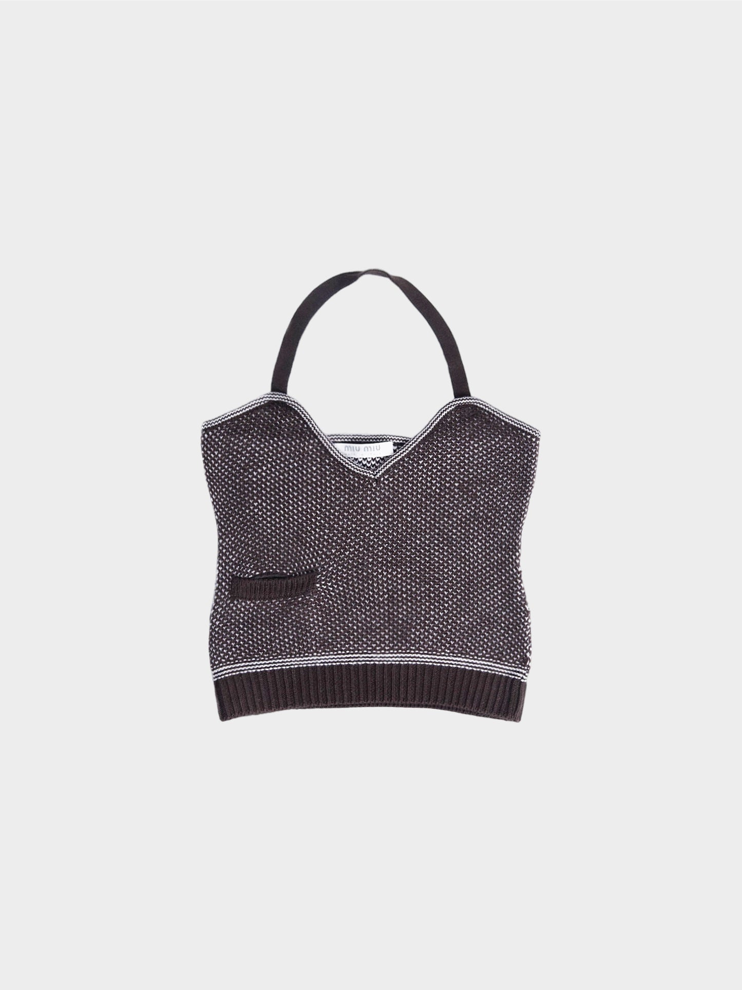 Miu Miu FW 2000 Brown Knitted Top