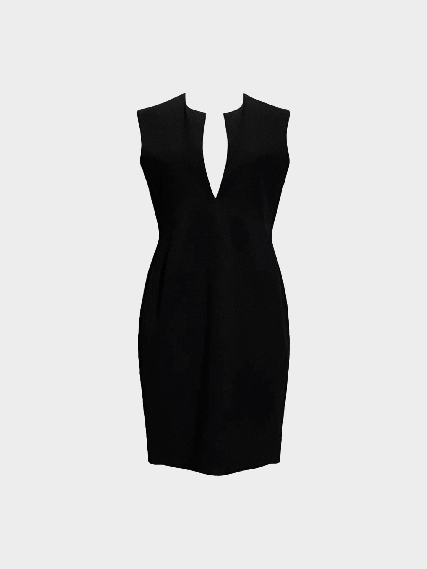 Celine 1995 Black Viscose Dress