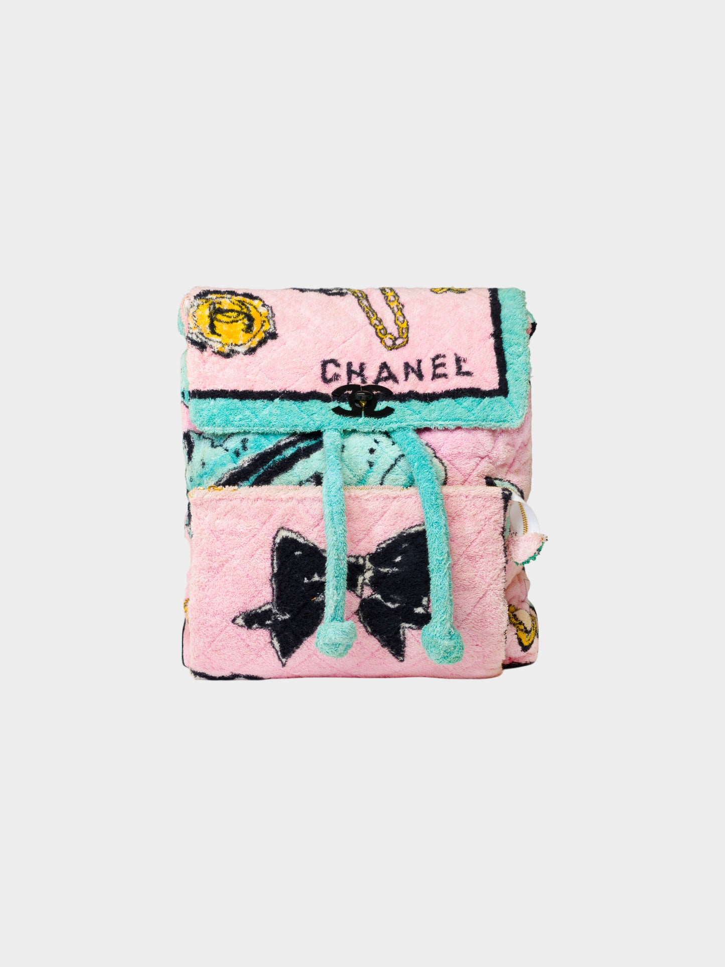 Chanel SS 1994 Rare Limited Edition Terry Cloth XL Backpack