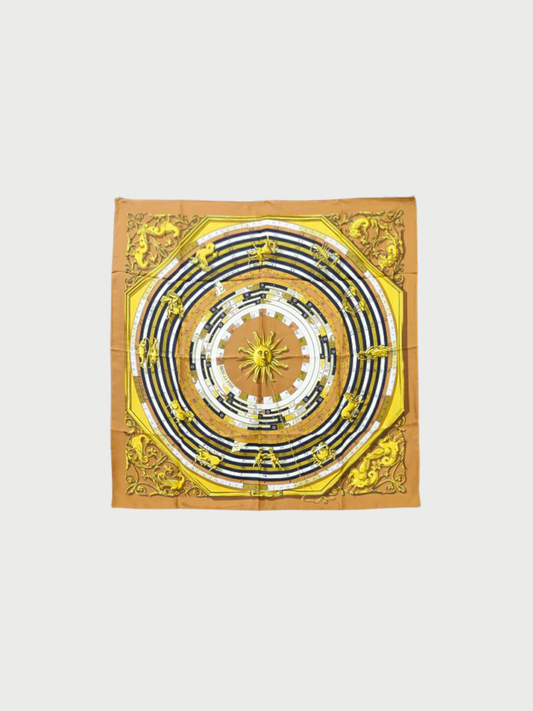 Hermès 2000s Multicolor Silk Carré 90 Scarf
