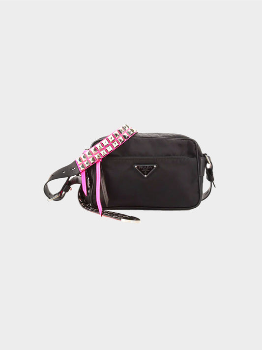 Prada 2010s Black Tessuto Nylon New Vela Shoulder Bag