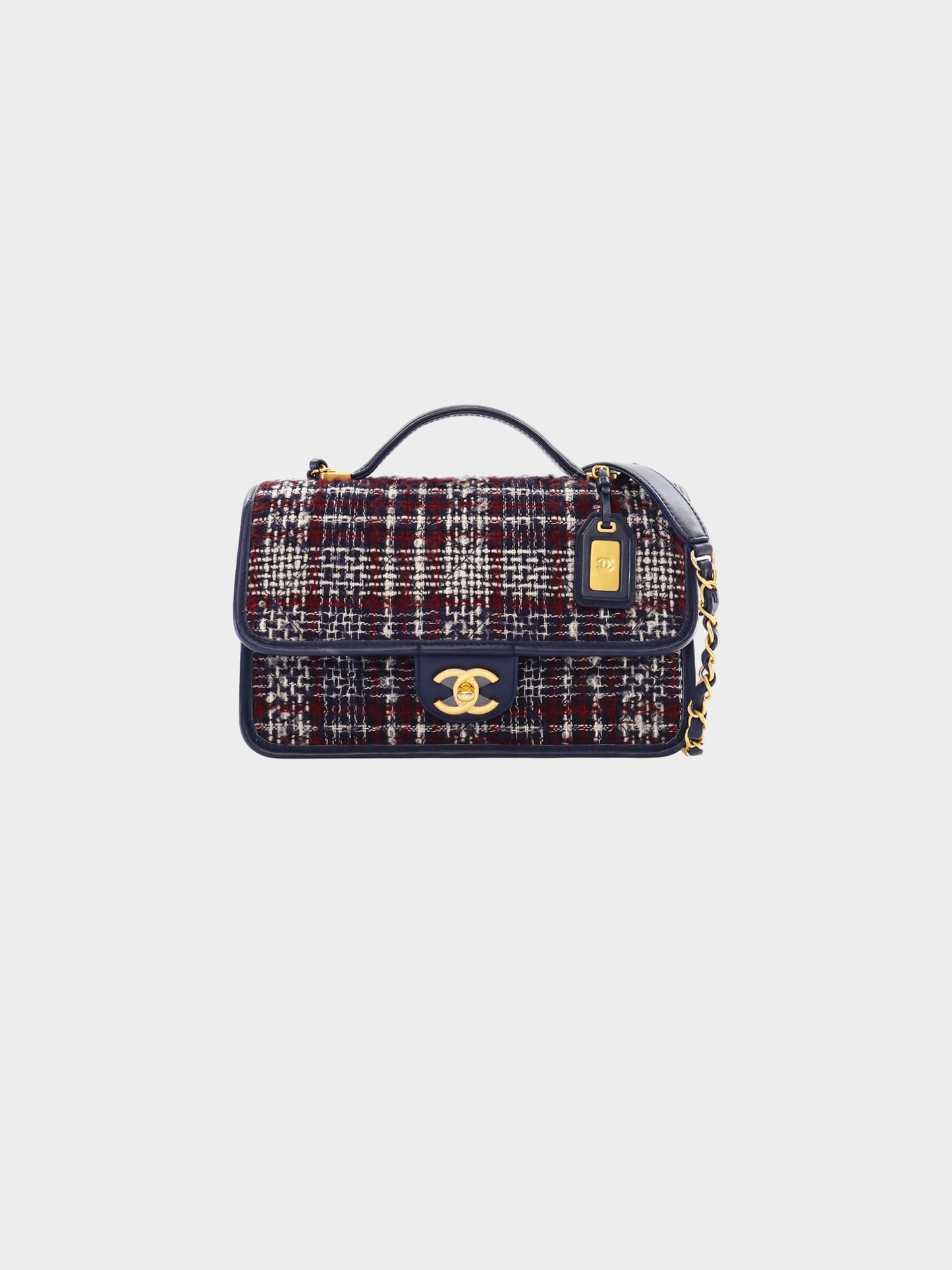 Chanel 2022 Multicolor Tweed School Memory Small Flap Bag