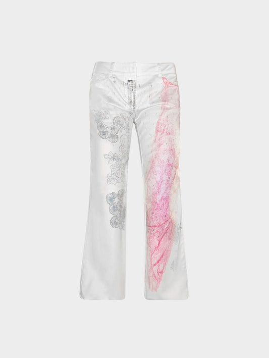 Christian Dior by John Galliano FW 2006 Printed Straight Leg Trousers