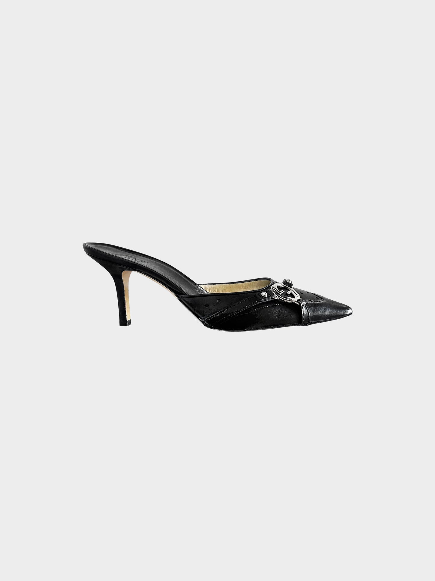 Gucci 2000s Black Leather Pointed Heels