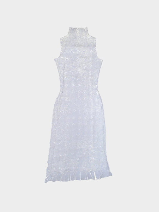 Yoshiki Hishinuma 1990s Light Grey Painted Long Dress