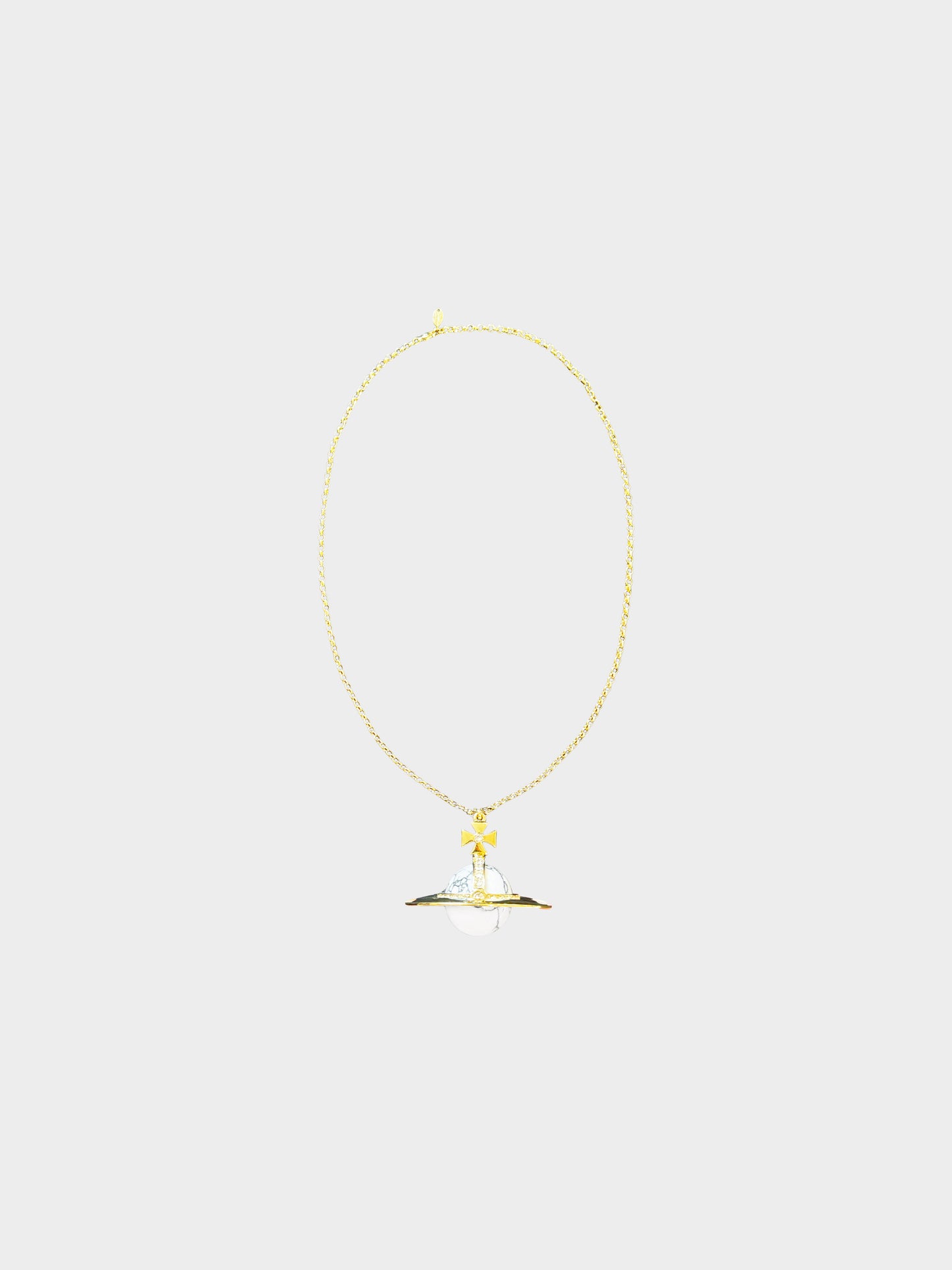 Vivienne Westwood 2020s Gold Giant Howlite Orb Pendant Necklace