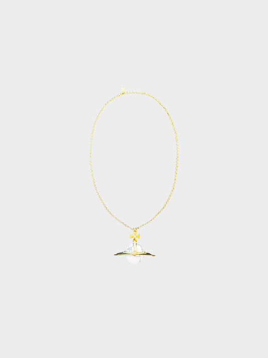 Vivienne Westwood 2020s Gold Giant Howlite Orb Pendant Necklace