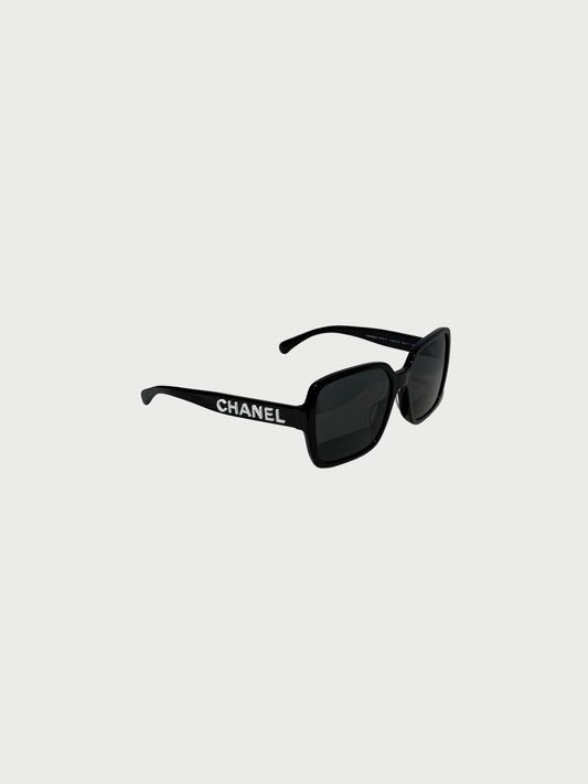 Chanel 2020s Black Acetate CH5408 Square Sunglasses