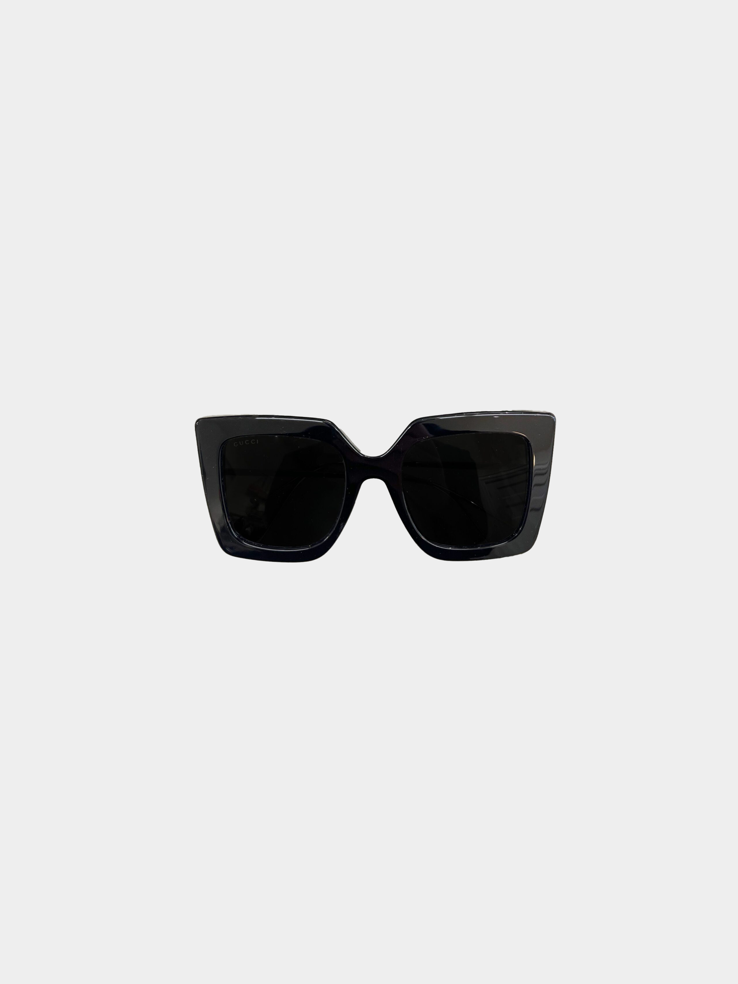 Gucci 2010s Black Acetate Large Sunglasses