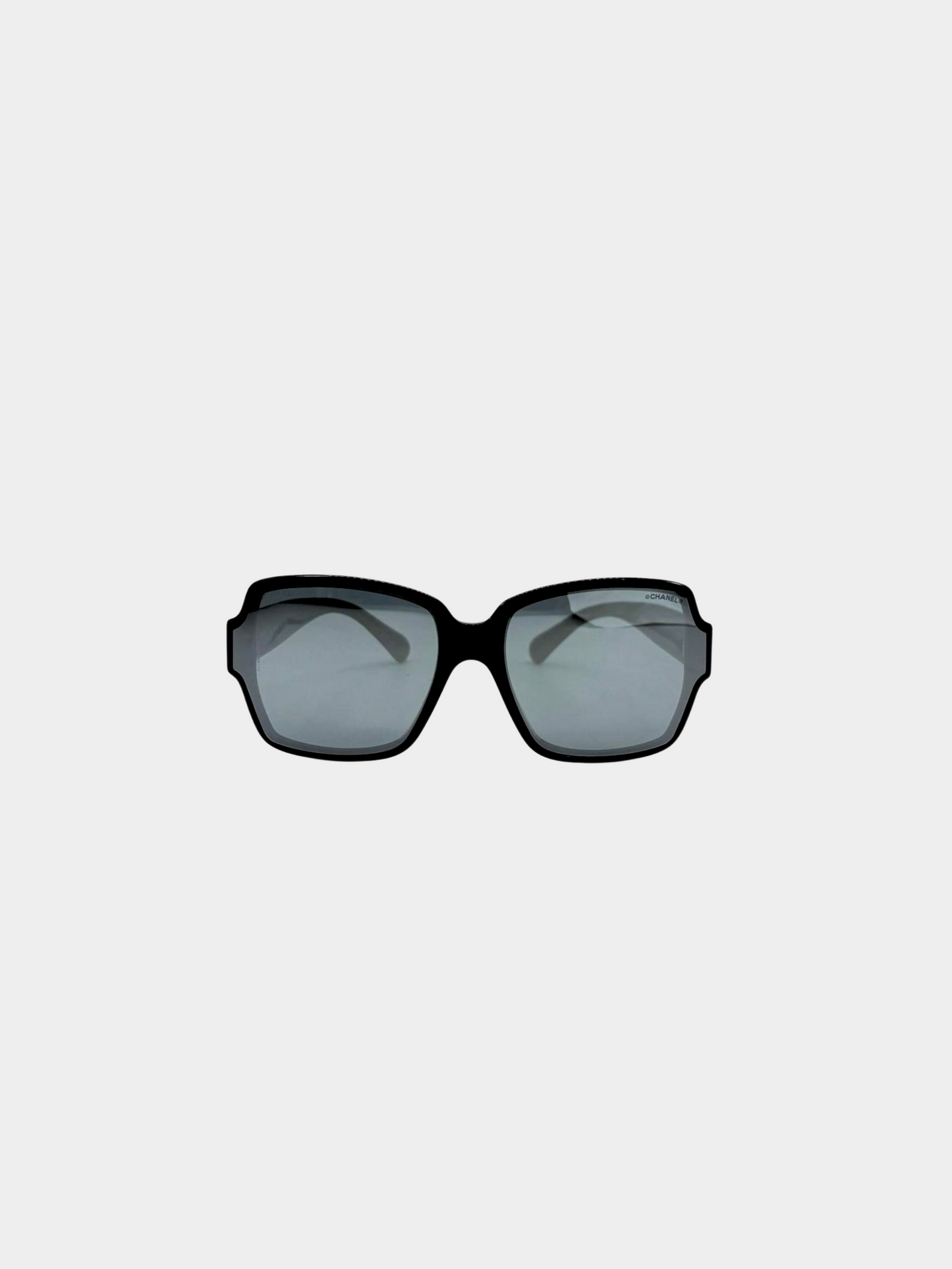 Chanel 2000s Black Coco Mark Sunglasses