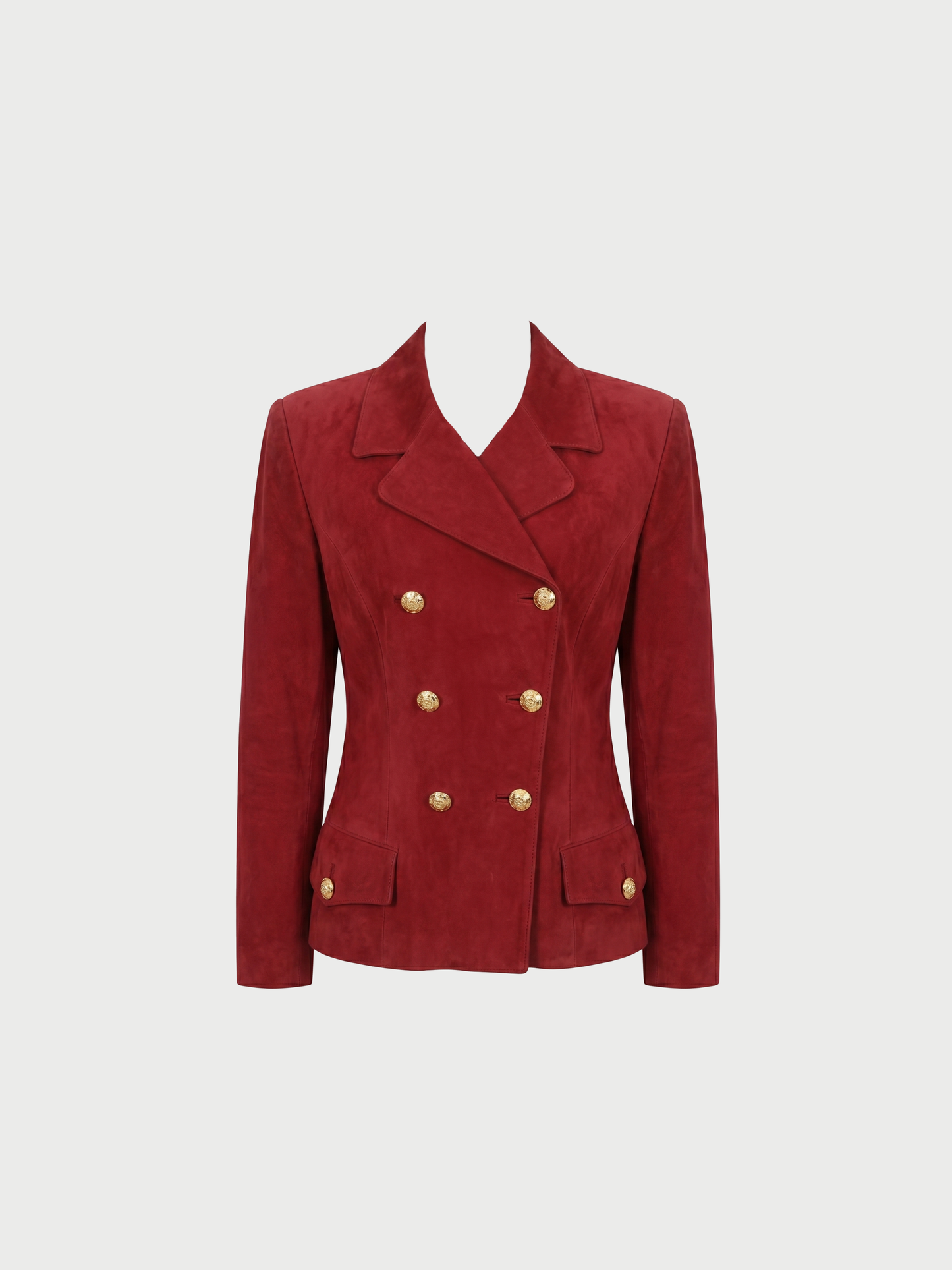 Loewe 1980 Red Leather Tailored Jacket