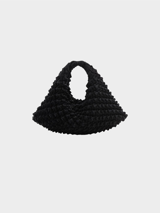Issey Miyake Fall 2021 Black Shell Knit Handbag