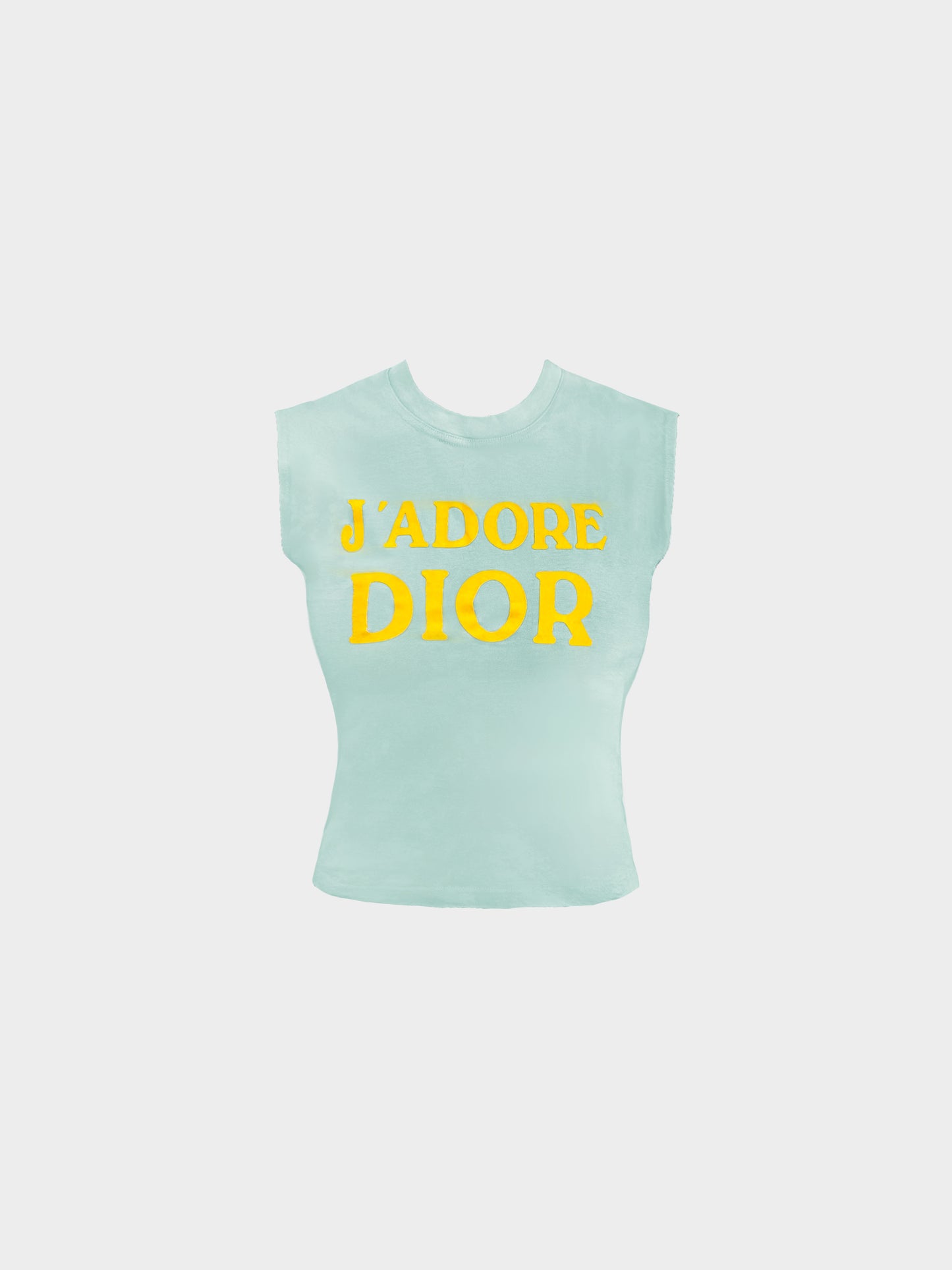 Christian Dior FW 2001 Blue and Yellow J'adore Dior Tank Top