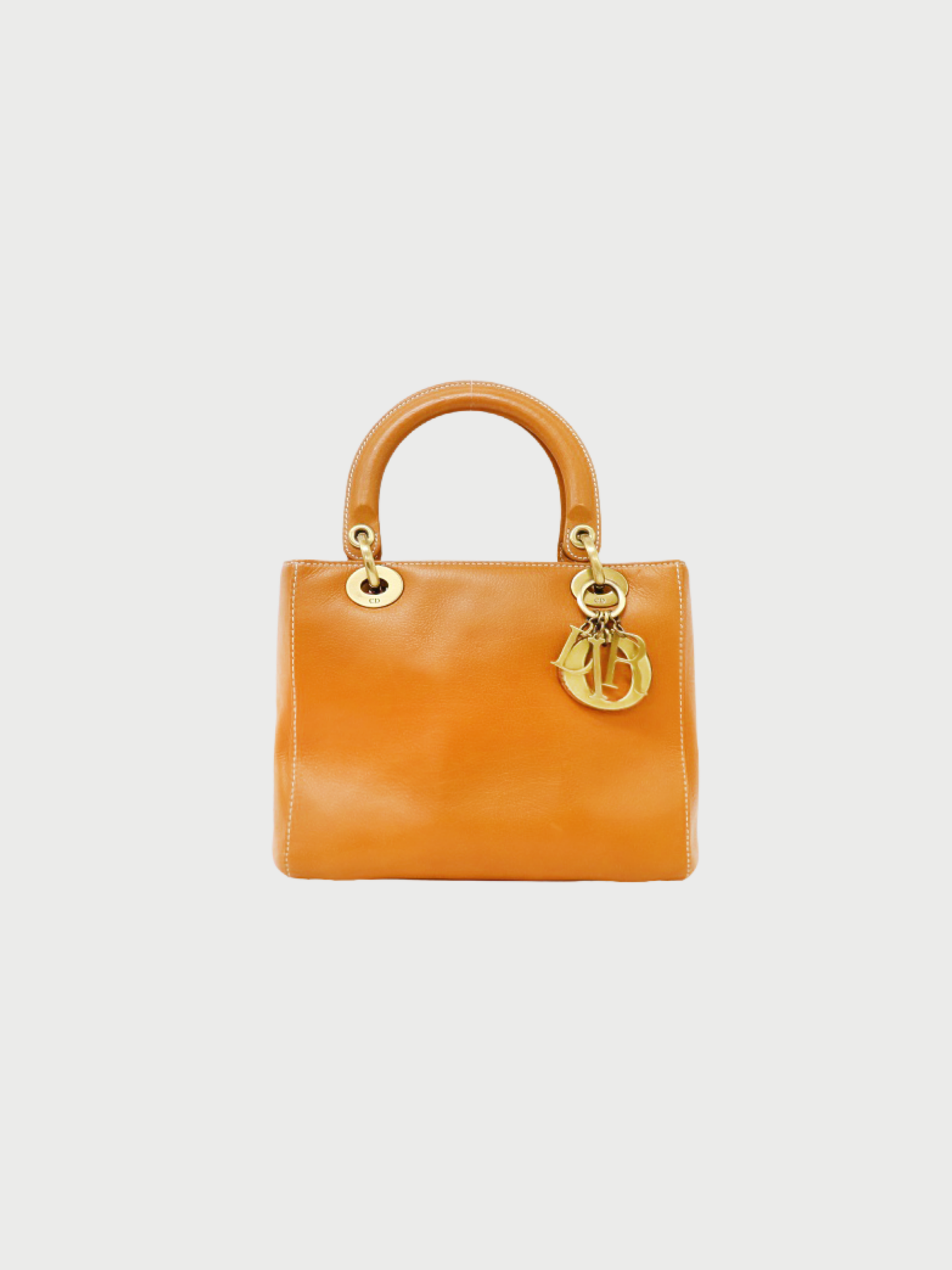 Christian Dior 2000s Camel Leather Lady Dior Handbag