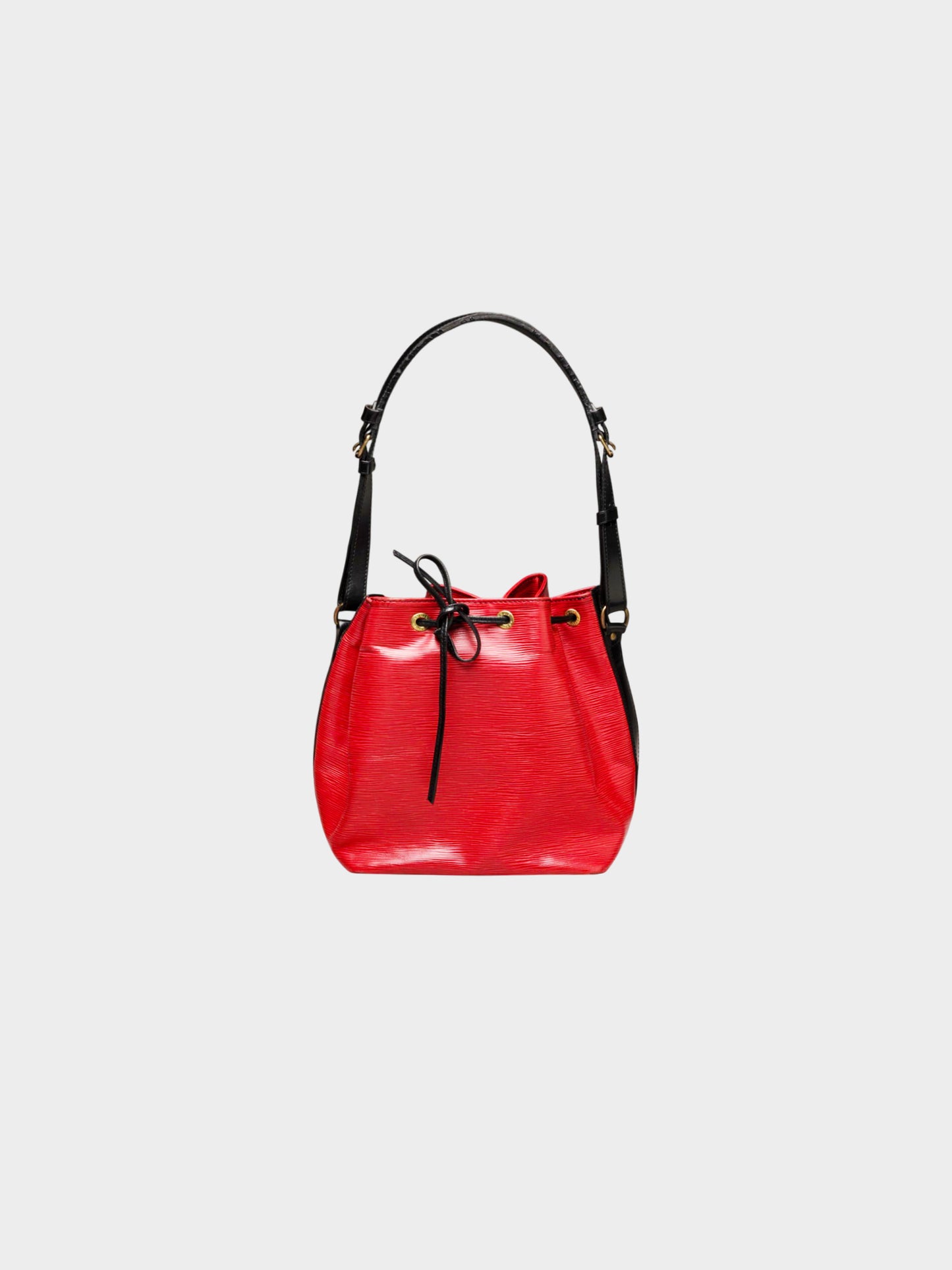 Louis Vuitton 1990s Red and Black Epi Noé Handbag