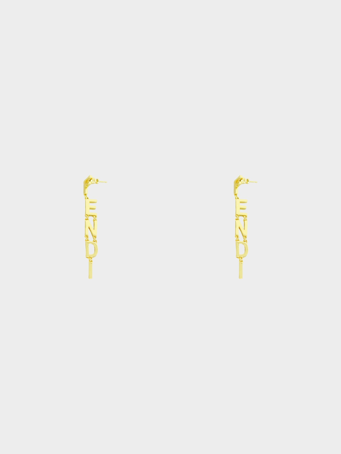 Fendi 2020s Gold Fendigraphy Earrings