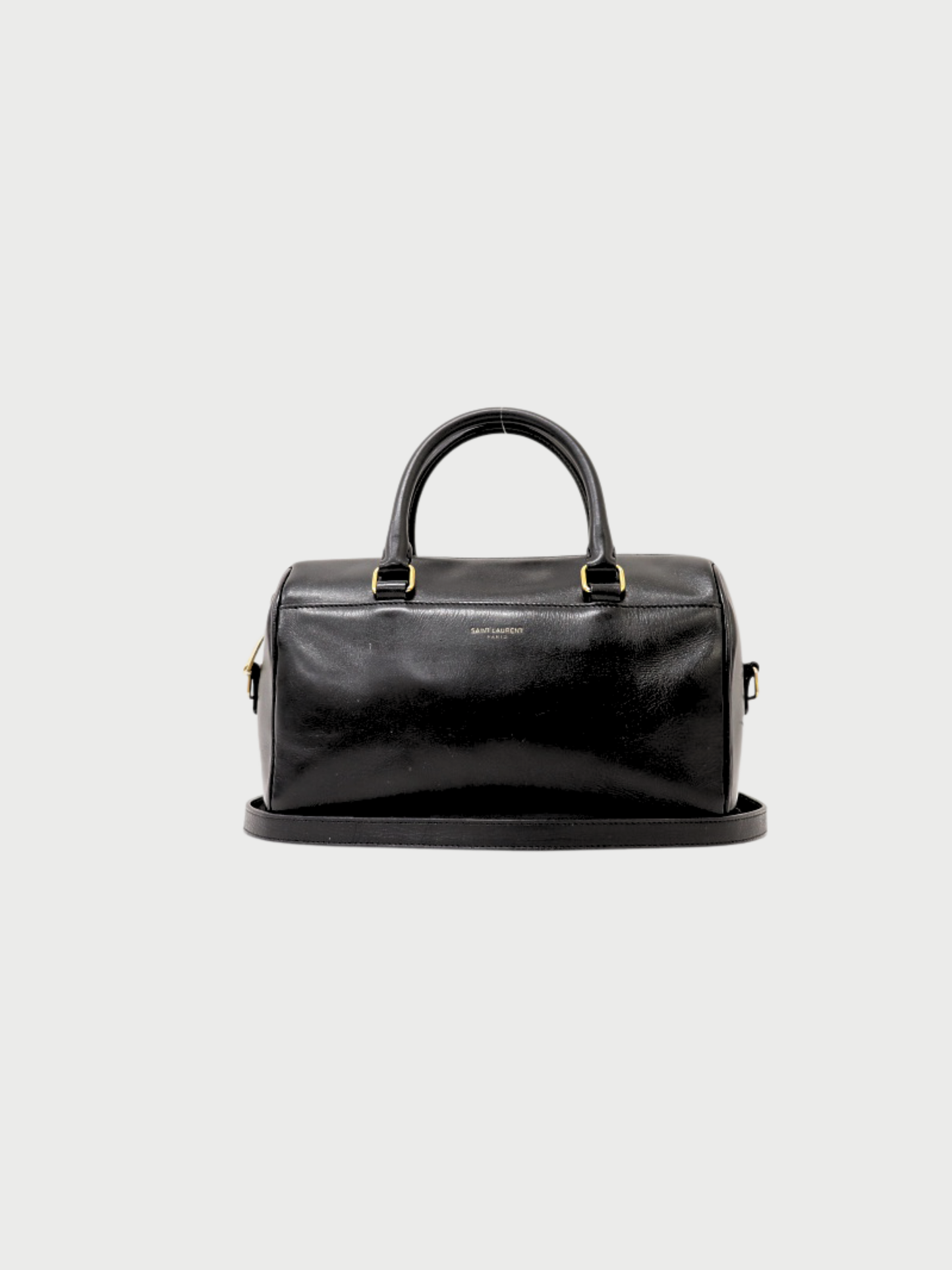 Yves Saint Laurent 2013 Black Leather Baby Duffle Bag