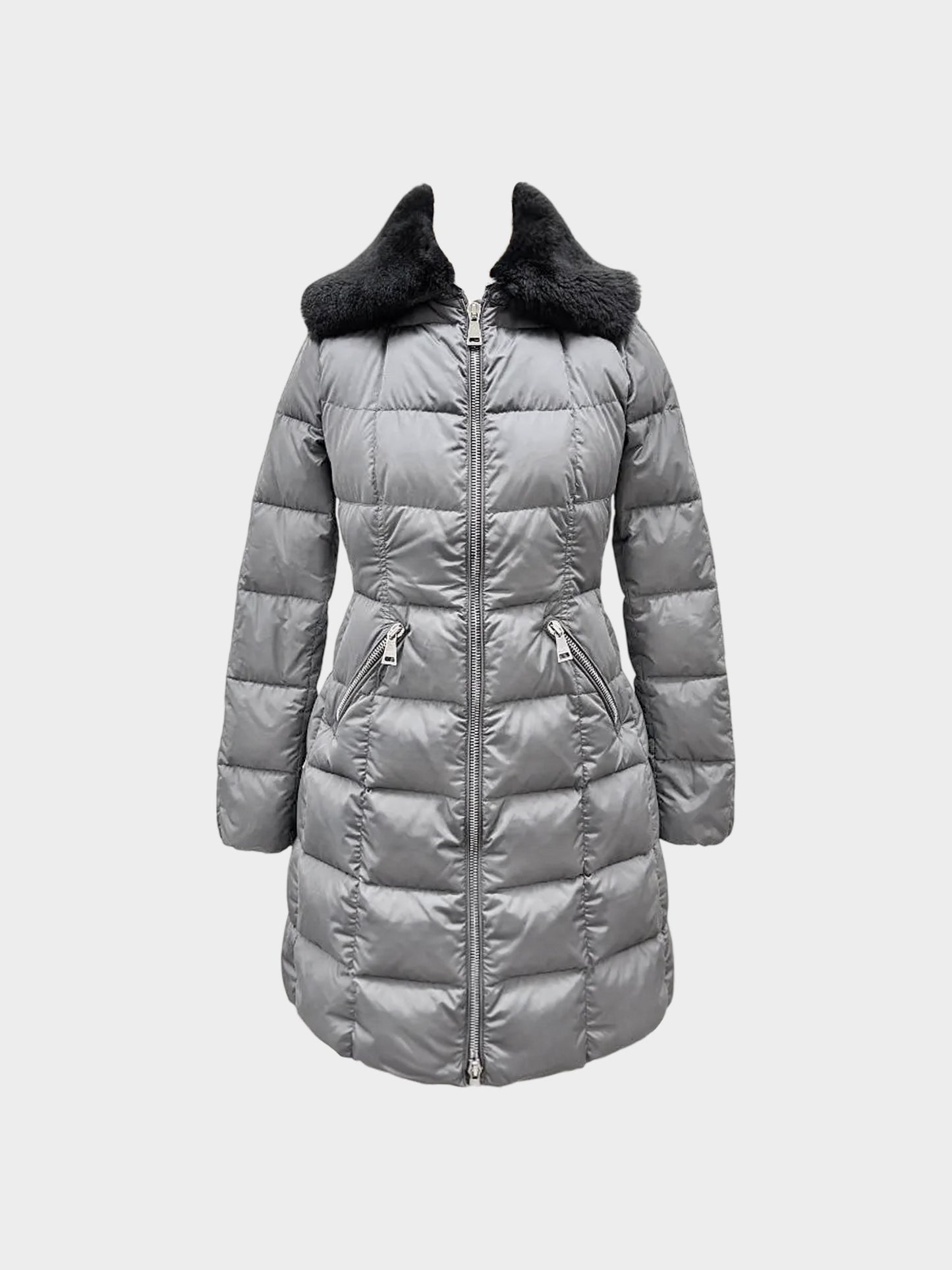 Moncler 2017 Grey Davidia Giubbotto Down Filled Coat