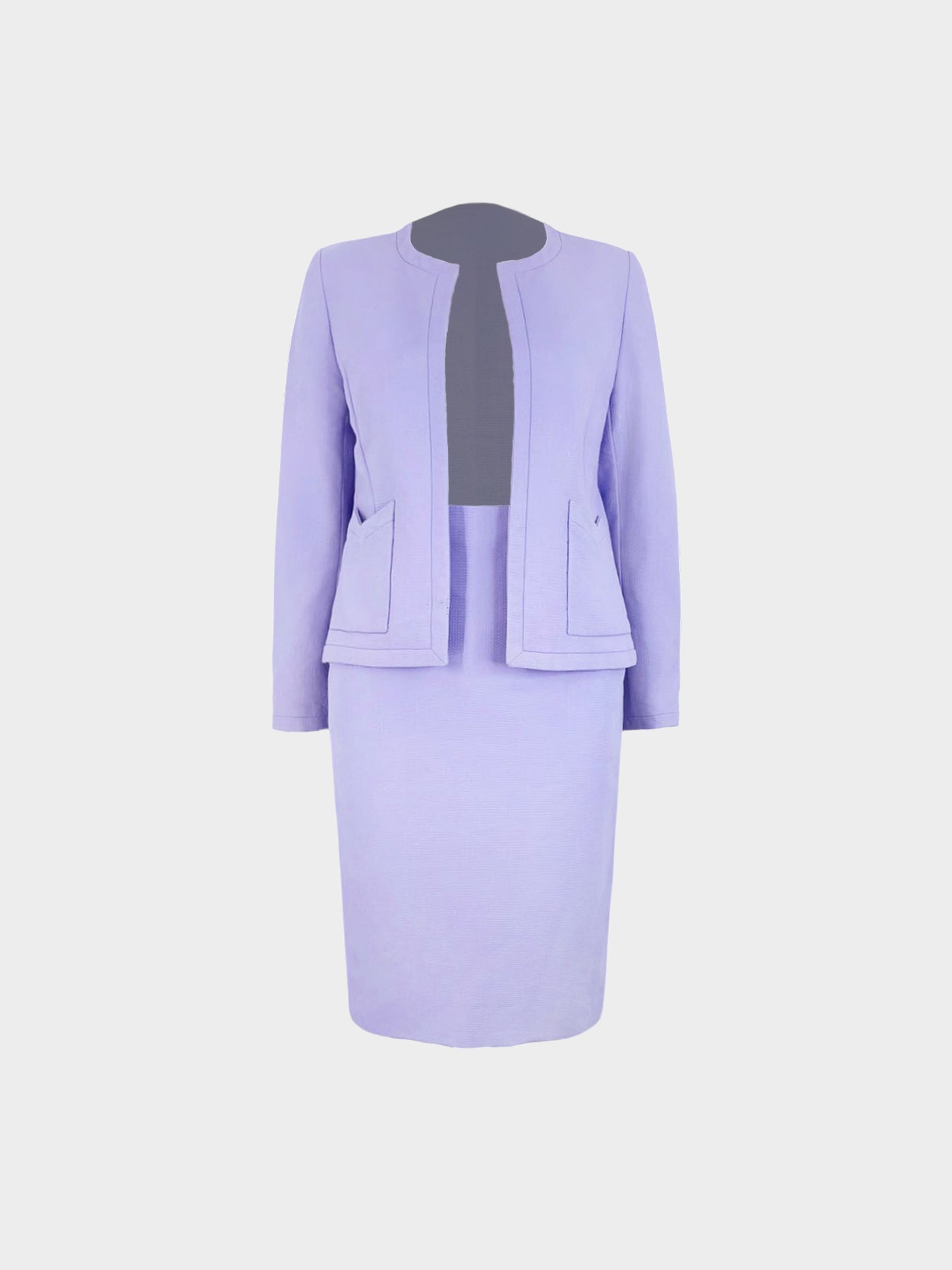 Chanel 1998 Lavender Cotton Jacket and Skirt Set