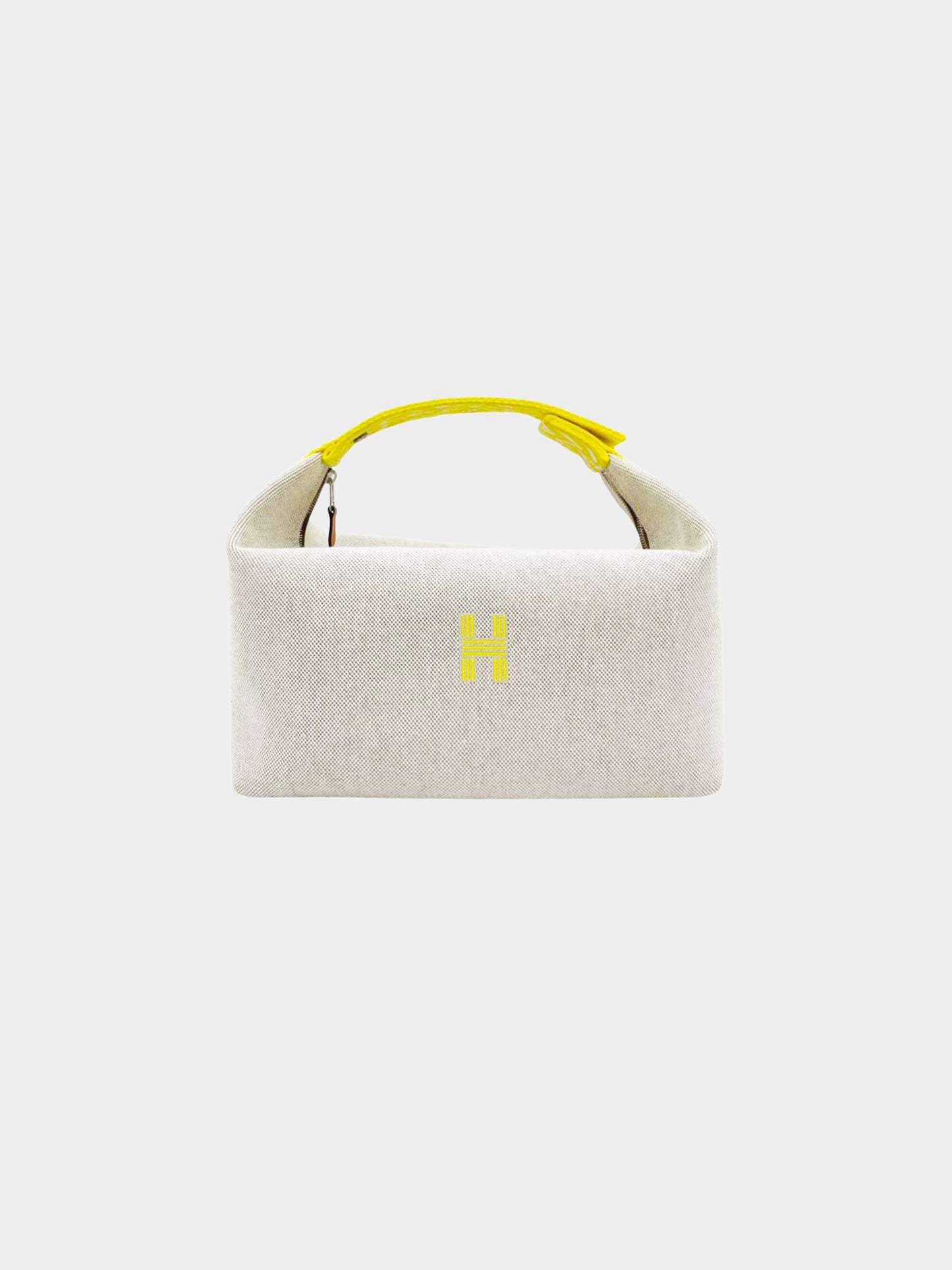 Hermès 2010s Grey and Jaune Citron Bride-a-Brac Bag