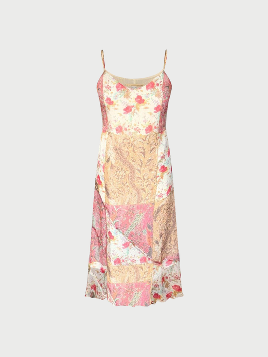 Roberto Cavalli SS 2004 Multicolor Silk Floral Slip Dress